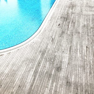 Wooden Floor Beside Pool thumbnail