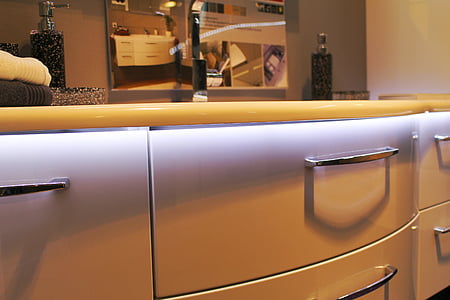 photo of white and yellow cabinet thumbnail