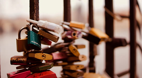 Selective Focus Photography of Padlocks on Fence thumbnail
