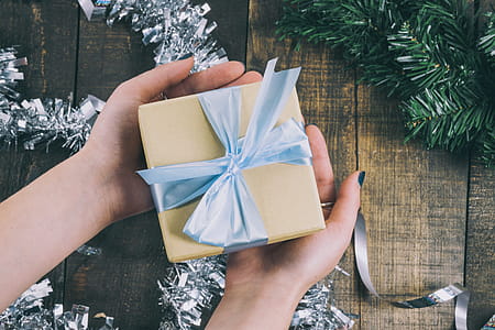 Holiday Gift In Hand Photo thumbnail