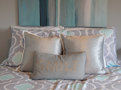 gray and teal quatrefoil comforter set thumbnail