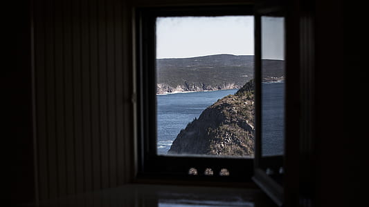 wood, sea, landscape, water thumbnail