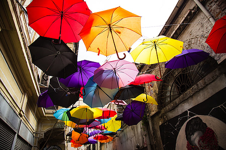 photo of hanging umbrellas thumbnail