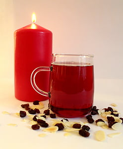red liquid filled clear glass mug thumbnail