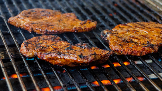grilled meat on coil griller thumbnail