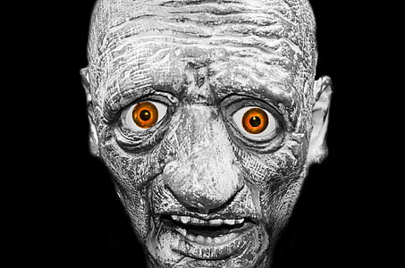 gray face mask with black background thumbnail