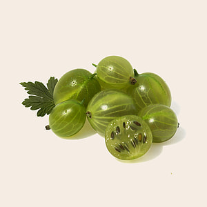green fruits with white background thumbnail