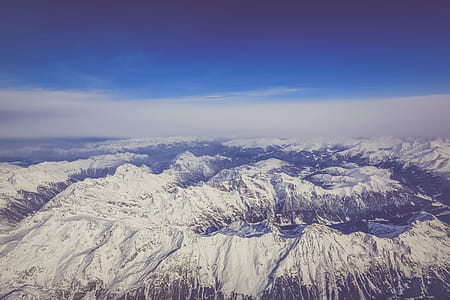 Aerial Photography Of White Mountains thumbnail