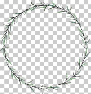 Wreath Leaf Flower, Willow leaf wreath, green vine wreath PNG clipart
