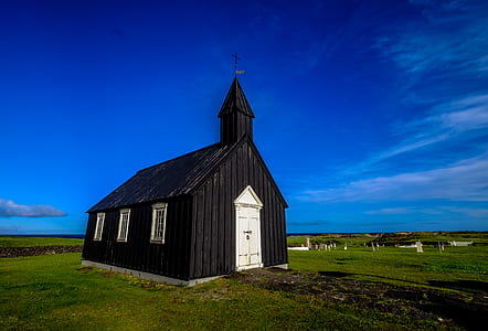 black and white church thumbnail