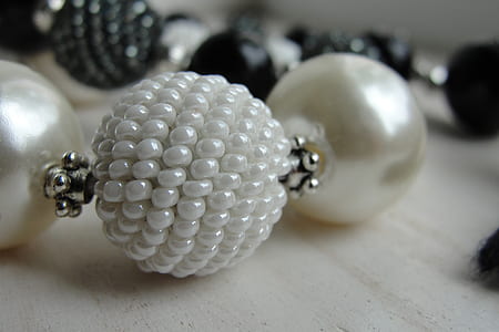 beaded pearl accessory shallow focus photography thumbnail