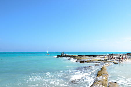 body of water under blue sky thumbnail