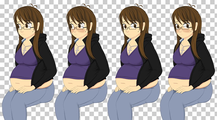 Pregnant anime stripper