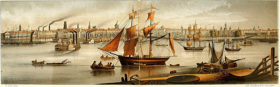 Port of New Orleans in 1840 in Louisiana thumbnail