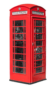 red steel Telephone booth thumbnail