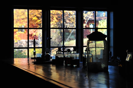 clear glass jars on table thumbnail