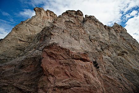 This is White Rock, a white sandstone formation, at Garden of the Gods in Colorado Springs. thumbnail
