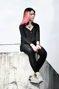 woman in black long-sleeved top thumbnail