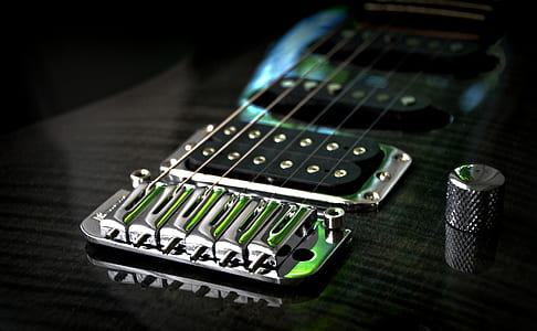 closed up photography electric guitar thumbnail