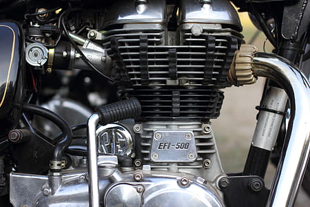 closeup photo of black motorcycle engine thumbnail