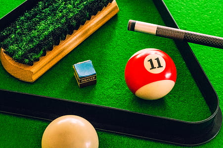close-up photo of pool table set thumbnail