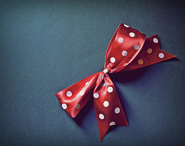 red polka dotted bow tie thumbnail
