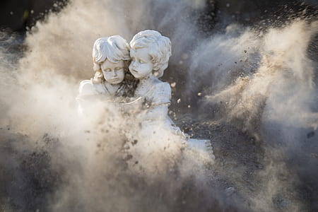 art, girl, rocks, dust thumbnail
