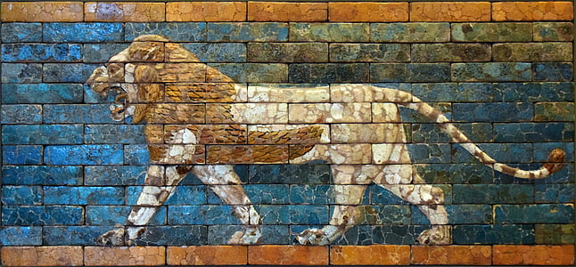 beige and brown lion brick art thumbnail