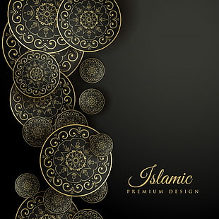 Islamic background with ornamental shapes eps file