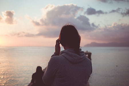 woman wearing gray hoodie thumbnail