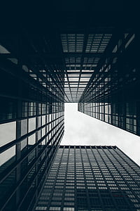 worm's eye view photography of city buildings during daytime thumbnail