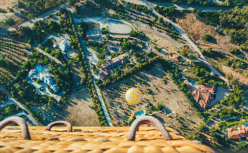 high angle photography of farm field at day time thumbnail