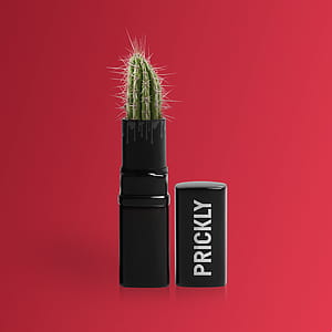 Green Prickly Lipstick With Cactus Plant thumbnail