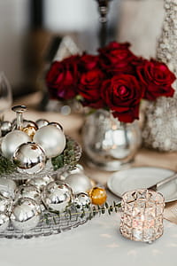 Silver Christmas decorations thumbnail
