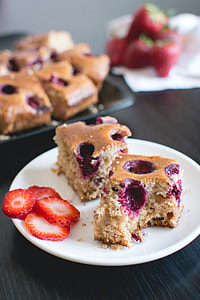 Homemade cherry sponge cake thumbnail