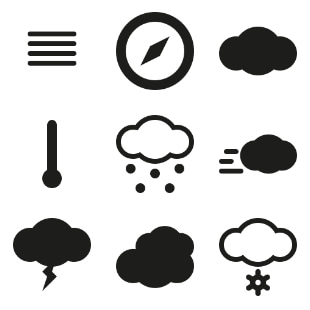 Meteocons svg vector icon sets
