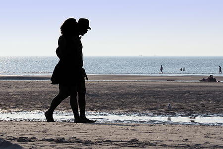 sea, sunset, person, beach thumbnail