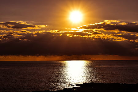 calm body of water during golden hour thumbnail
