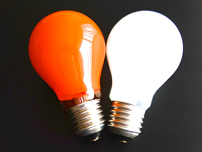orange and white LED bulbs thumbnail