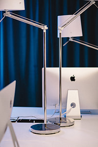 Closeup view of white lamps in the office thumbnail
