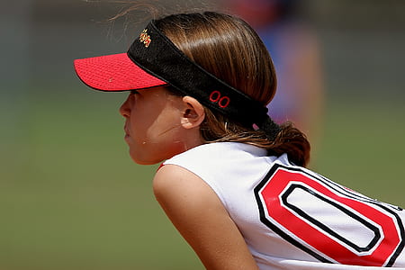 red and black sun visor cap thumbnail