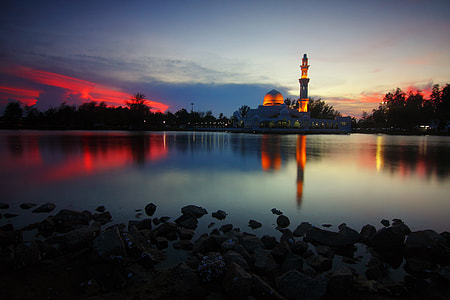Dome Building Dawn Red Sun thumbnail