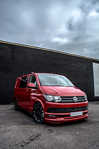 red Volkswagen Transporter thumbnail
