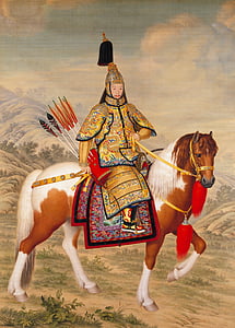 man riding horse painting thumbnail