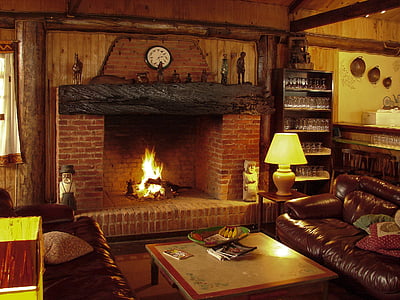 photo of brown and black fireplace thumbnail