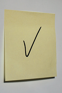 yellow sticky note with check writing thumbnail