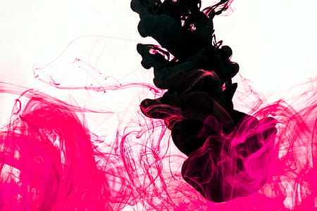 Pink And Black Ink Drop Photo thumbnail