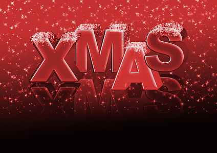 red Xmas with snow flake clip art thumbnail