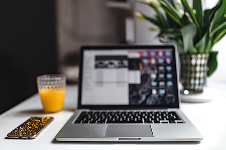 Stylish workspace with Macbook Pro thumbnail