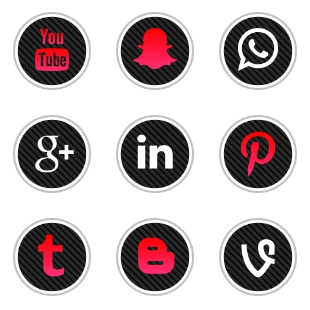 Social Media ! svg vector icon sets